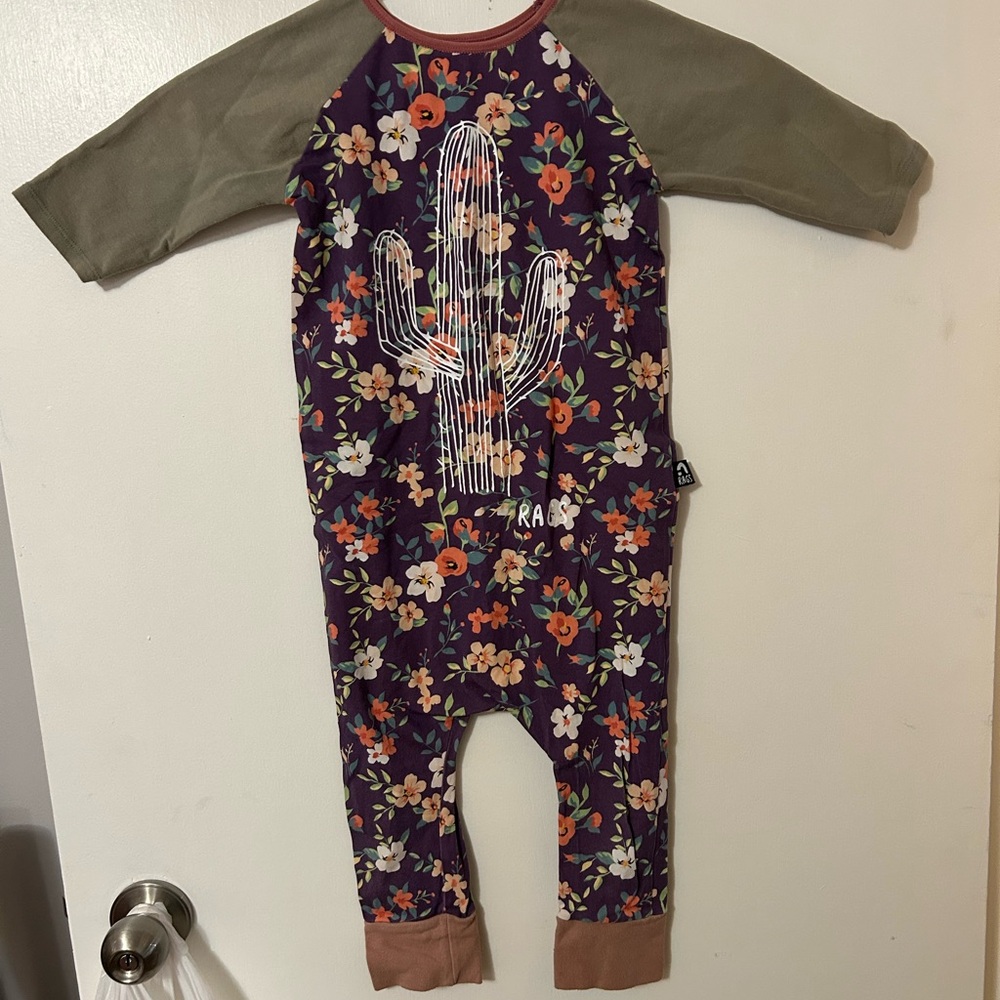 Rags to Raches Floral Cactus Print Romper
